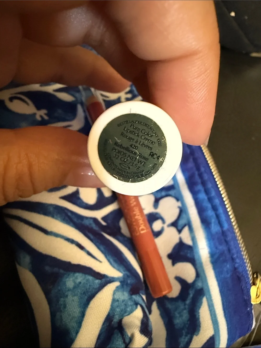 Estée Lauder lip stick and lip liner with free makeup bag